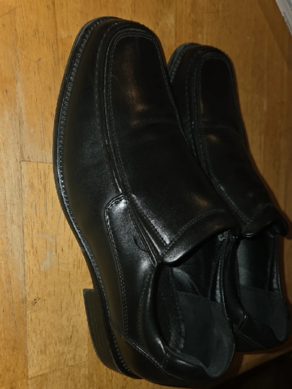Roberto David Kids Black Moccasin Slip-Ons